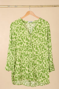 Noreen abstract pattern blouse tops