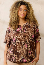 Load image into Gallery viewer, Zhenzi Elysa abstract floral print tops