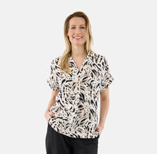 Load image into Gallery viewer, Signature off white mix abstract print top