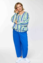 Load image into Gallery viewer, Gozzip royal blue strip top