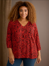 Load image into Gallery viewer, Zhenzi Zen abstract print tops