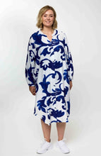 Load image into Gallery viewer, Gozzip Ganja Blue pattern Dress