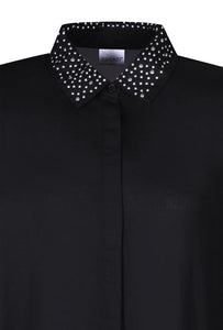 Zhenzi black studded blouse