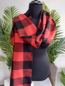 Checked two tone scarves