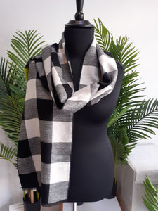 Checked two tone scarves