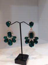 Load image into Gallery viewer, Seven stones statement earrings
