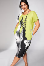 Load image into Gallery viewer, Ora lime green and grey print dress
