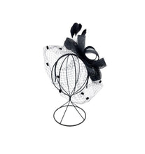 Load image into Gallery viewer, Bow and feather headpiece with veiling
