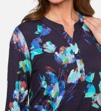 Load image into Gallery viewer, Signature blue &amp; Green floral print top
