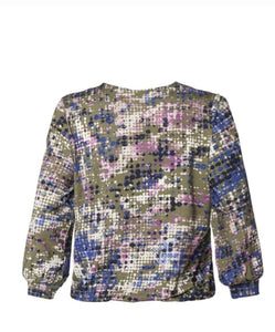 Signature abstract pattern print tops