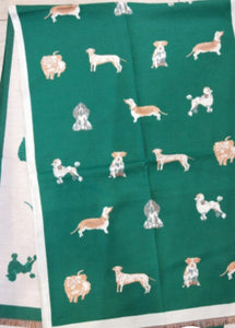 Dogs motif winter scarves