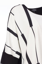 Load image into Gallery viewer, Ora off white &amp; Black top with abstract print
