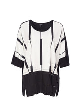 Load image into Gallery viewer, Ora off white &amp; Black top with abstract print
