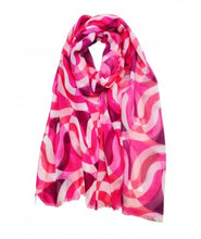 Load image into Gallery viewer, Abstract wave pattern print scarves

