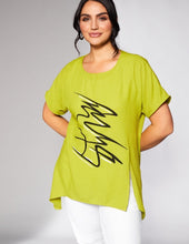 Load image into Gallery viewer, Ora lime green tunic top
