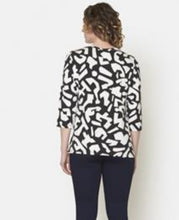 Load image into Gallery viewer, Brandtex black &amp; off white pattern top
