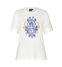 Load image into Gallery viewer, Brandtex Cotton top with blue motif
