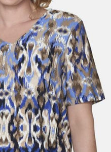 Brandtex abstract pattern top