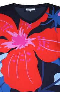 Zhenzi large floral print tops