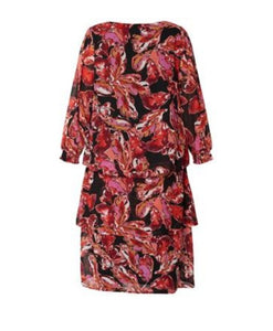 Signature print 3 layer dress