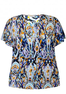 Zhenzi abstract  short blouse shirts