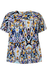 Load image into Gallery viewer, Zhenzi abstract  short blouse shirts
