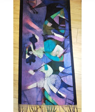 Load image into Gallery viewer, The Zoe abstract wool mix  print scarves
