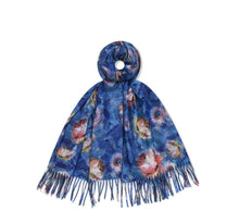 Load image into Gallery viewer, Floral cashmere mix scarves
