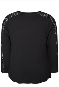 Zhenzi floral lace detail sleeves tops