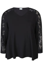 Load image into Gallery viewer, Zhenzi floral lace detail sleeves tops
