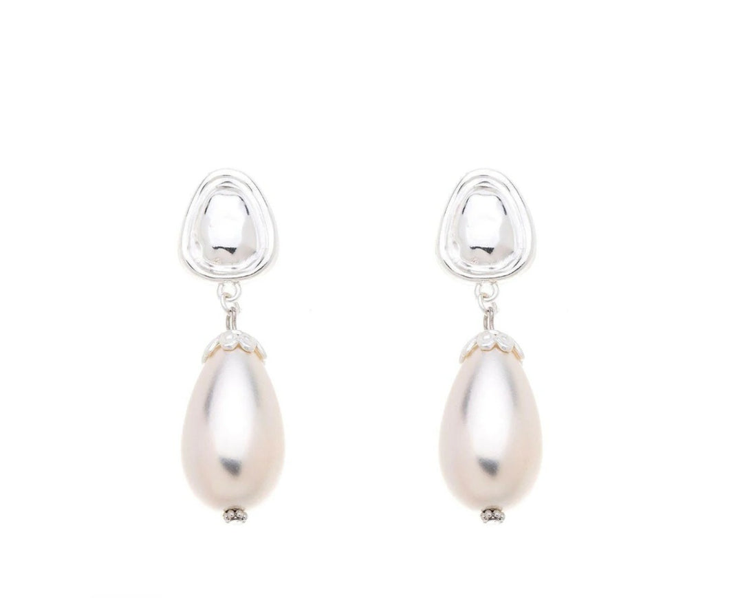 Beads drop  Silver earrings