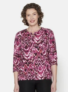 Brandtex abstract pattern print tops