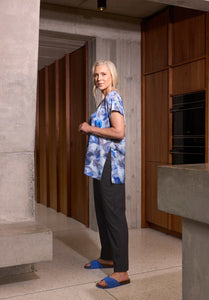 Ora wave blurred print top