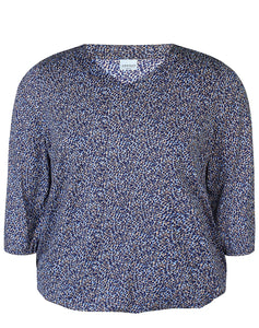 Zhenzi blue abstract print top