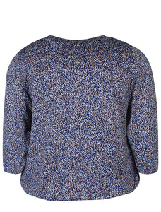 Zhenzi blue abstract print top