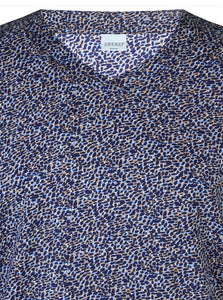 Zhenzi blue abstract print top