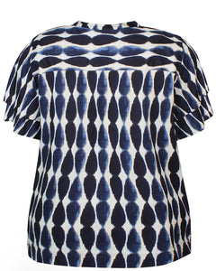 Zhenzi short tiered sleeve top