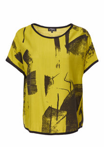 Ora Blurred pattern print top