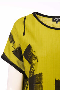 Ora Blurred pattern print top