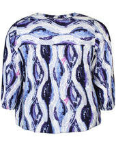 Load image into Gallery viewer, Zhenzi Abstract print V neck  tops
