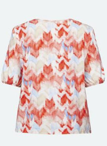 Signature abstract pattern print top