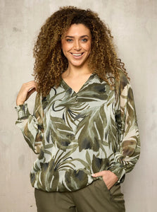 Zhenzi Seya leaf print tops