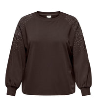 Load image into Gallery viewer, Only Carmakoma Carvioletta Glitzy Brown sweatshirt
