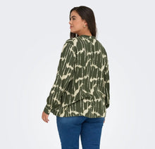 Load image into Gallery viewer, Only Carmakoma green abstract print top
