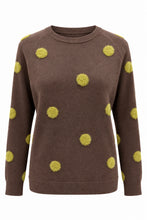 Charger l'image dans la galerie, Signature Brown &amp; Green polka dot Jumper

