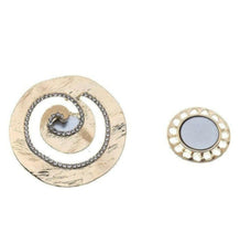 Load image into Gallery viewer, The Hazel Swirl circle magnetic brooches
