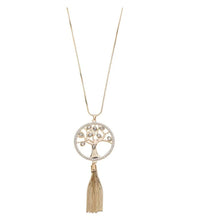 Load image into Gallery viewer, Tree of life long necklace
