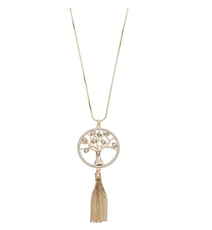 Tree of life long necklace
