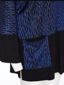 Ora Jacquard knit V neck top