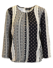 Load image into Gallery viewer, Signature Black &amp; Cream print top
